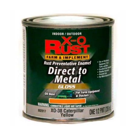 General Paint Interior/Exterior Paint, Gloss, Caution Yellow, 1/2 pt 802017